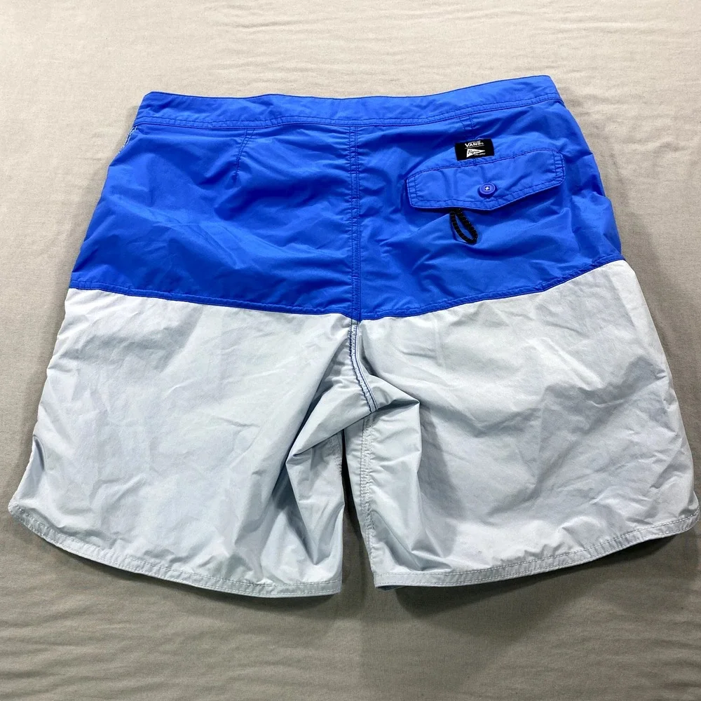 Vans X Pilgrim Shorts Mens 33 Blue Board‎ Shorts Swim Trunks 8